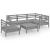 Set mobilier de grădină, 6 piese, gri, lemn masiv de pin GartenMobel Dekor