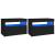 Noptiere cu lumini LED, 2buc., negru, 60x35x40cm lemn prelucrat GartenMobel Dekor