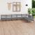 Set mobilier de grădină, 7 piese, gri, lemn masiv de pin GartenMobel Dekor