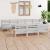 Set mobilier de grădină, 10 piese, alb, lemn masiv de pin GartenMobel Dekor