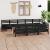 Set mobilier de grădină, 10 piese, negru, lemn masiv de pin GartenMobel Dekor
