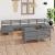 Set mobilier de grădină, 10 piese, gri, lemn masiv de pin GartenMobel Dekor