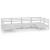 Set mobilier de grădină, 6 piese, alb, lemn masiv de pin GartenMobel Dekor
