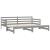 Pat extensibil de zi, 2x(90x200) cm, gri, lemn masiv de pin GartenMobel Dekor
