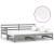 Pat extensibil de zi, 2x(90x200) cm, gri, lemn masiv de pin GartenMobel Dekor