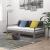 Pat extensibil de zi, 2x(90x200) cm, gri, lemn masiv de pin GartenMobel Dekor