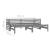 Pat extensibil de zi, 2x(90x200) cm, gri, lemn masiv de pin GartenMobel Dekor
