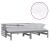 Pat extensibil de zi, 2x(90x200) cm, gri, lemn masiv de pin GartenMobel Dekor