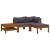 Set mobilier de grădină cu perne, 4 piese, lemn masiv de acacia GartenMobel Dekor
