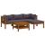 Set mobilier de grădină cu perne, 5 piese, lemn masiv acacia GartenMobel Dekor