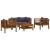 Set mobilier de grădină cu perne, 5 piese, lemn masiv acacia GartenMobel Dekor