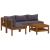 Set mobilier de grădină cu perne, 5 piese, lemn masiv acacia GartenMobel Dekor