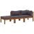 Set mobilier de grădină cu perne, 3 piese, lemn masiv de acacia GartenMobel Dekor