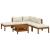 Set mobilier grădină cu perne crem, 6 piese, lemn masiv acacia GartenMobel Dekor