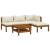 Set mobilier grădină cu perne crem, 5 piese, lemn masiv acacia GartenMobel Dekor