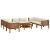Set mobilier de grădină, perne crem, 9 piese, lemn masiv acacia GartenMobel Dekor