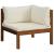 Set mobilier grădină cu perne crem, 6 piese, lemn masiv acacia GartenMobel Dekor