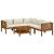 Set mobilier grădină cu perne crem, 6 piese, lemn masiv acacia GartenMobel Dekor