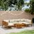 Set mobilier grădină cu perne crem, 7 piese, lemn masiv acacia GartenMobel Dekor
