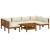 Set mobilier grădină cu perne crem, 7 piese, lemn masiv acacia GartenMobel Dekor