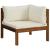 Set mobilier grădină cu perne crem, 5 piese, lemn masiv acacia GartenMobel Dekor