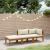 Set mobilier grădină cu perne crem, 3 piese, lemn masiv acacia GartenMobel Dekor
