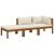 Set mobilier grădină cu perne crem, 3 piese, lemn masiv acacia GartenMobel Dekor