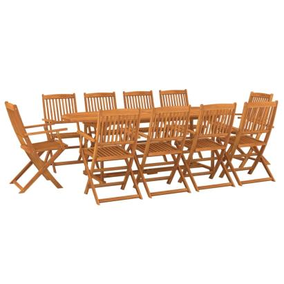 Set de masă pentru grădină, 11 piese, lemn masiv de acacia GartenMobel Dekor