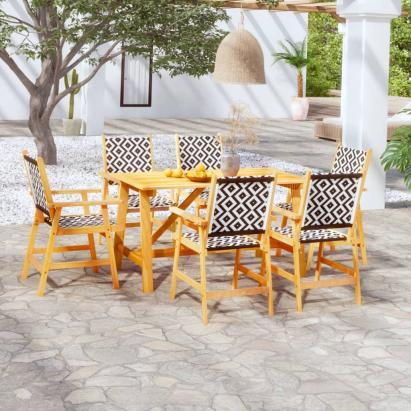 Set mobilier de grădină, 7 piese, lemn masiv de acacia GartenMobel Dekor