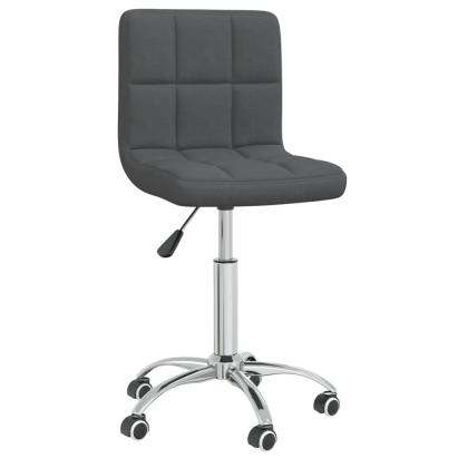 Scaun de bucătărie pivotant, gri închis, textil GartenMobel Dekor