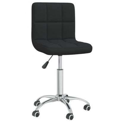 Scaun de bucătărie pivotant, negru, material textil GartenMobel Dekor
