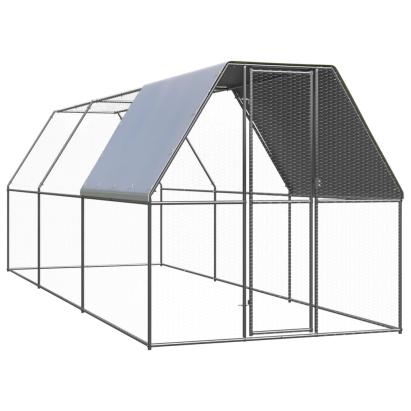 Coteț de exterior pentru păsări, 2x6x2 m, oțel zincat GartenMobel Dekor