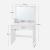 Masa de toaleta/machiaj, Artool, Cristina, alb, cu oglinda si LED-uri, 80x40x140 cm GartenVIP DiyLine