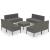 Set mobilier de grădină cu perne, 9 piese, gri, poliratan GartenMobel Dekor