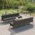 Set mobilier de grădină cu perne, 9 piese, gri, poliratan GartenMobel Dekor