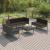 Set mobilier de grădină cu perne, 8 piese, gri, poliratan GartenMobel Dekor