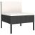 Set mobilier de grădină cu perne, 5 piese, negru, poliratan GartenMobel Dekor
