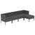 Set mobilier de grădină cu perne, 5 piese, gri, poliratan GartenMobel Dekor