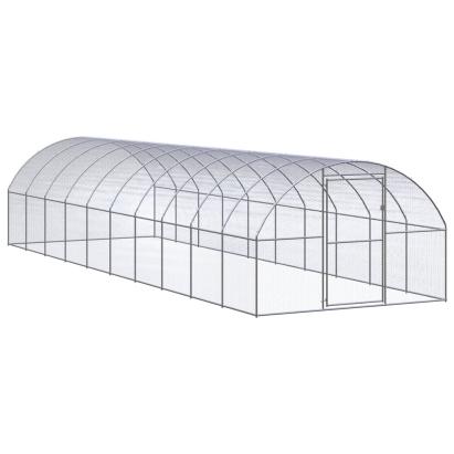 Coteț de găini pentru exterior, 3x10x2 m, oțel zincat GartenMobel Dekor