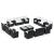 Set mobilier de grădină cu perne, 16 piese, negru, poliratan GartenMobel Dekor