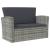 Set mobilier de grădină cu perne, 8 piese, gri, poliratan GartenMobel Dekor