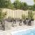 Set mobilier de grădină cu perne, 8 piese, gri, poliratan GartenMobel Dekor