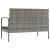 Set mobilier de grădină cu perne, 8 piese, gri, poliratan GartenMobel Dekor