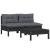 Set mobilier grădină cu perne antracit, 3 piese, lemn de pin GartenMobel Dekor