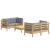Set mobilier grădină cu perne gri, 5 piese, lemn masiv de pin GartenMobel Dekor