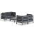 Set mobilier grădină cu perne antracit, 5 piese, lemn de pin GartenMobel Dekor
