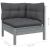 Set mobilier grădină cu perne antracit, 5 piese, lemn de pin GartenMobel Dekor