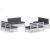 Set mobilier de grădină cu perne, 8 piese, antracit, lemn pin GartenMobel Dekor