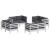 Set mobilier de grădină cu perne, 8 piese, antracit, lemn pin GartenMobel Dekor
