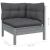 Set mobilier de grădină cu perne, 8 piese, antracit, lemn pin GartenMobel Dekor